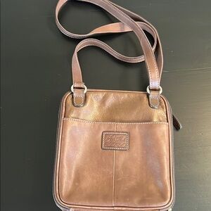 Fossil Brown Leather Crossbody Bag
